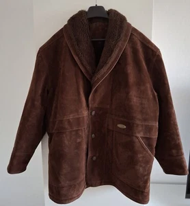 Wildlederjacke von NIDA Lammfell Fliegerjacke Mantel Winterjacke Vintage Braun - Bild 1 von 4
