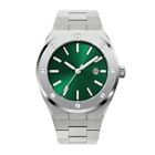OEM Private Label - Men's green watch silver bezel green dial