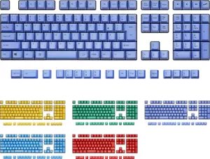 Realforce R3/R3S Tastatur kompatible Farbtastaturkappe 129 Taste kein Kana JAPAN NEU - Bild 1 von 57