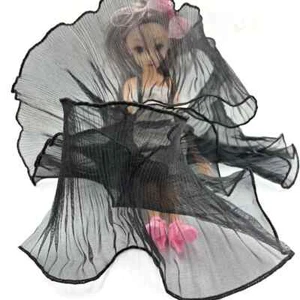 Lace Mermaid Organza Ruffled Transparent Iridescent For Dress Patchworks Sewing - Picture 1 of 14