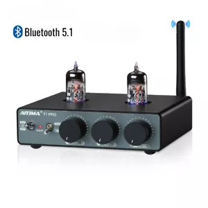 Tube Preamp Vacuum Pre-Amplifier Bluetooth 5.1 Vacuum Bass Treble Tone Control - Picture 1 of 29