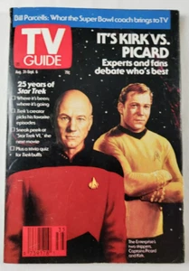 TV Guide Aug 31 - Sept 6, 1991 25 Years of Start Trek Kirk Vs. Picard who's best - Picture 1 of 9