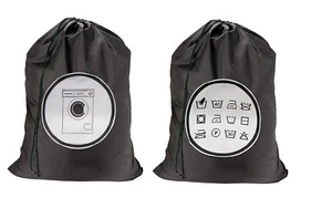 Nylon Laundry Bag Locking Drawstring Closure Hamper Storage Cloth Tidy Organizer - Picture 1 of 4