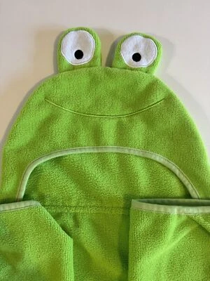 Toalla de baño de playa de rana verde con capucha para niños 50X22 Foto 1 de 4