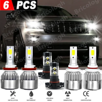 Kits de faros antiniebla LED combinados para Jeep Grand Cherokee 2011 2012 2013 Foto 1 de 4