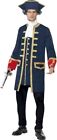 Neu Herren Piratenblauer Mantel mit langen Ärmeln und roten Manschetten, nur Obermantel Preis