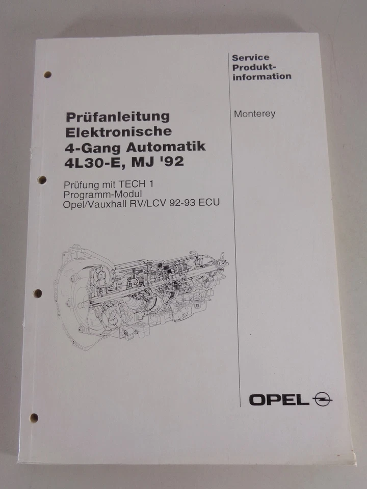 Manual de Taller Instrucciones Inspección Opel Monterey Electrónico Automática - Imagen 1 de 1