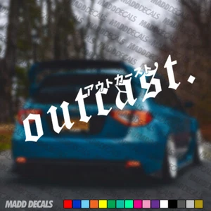 Outcast Decal Sticker Banner Windshield Car Window JDM - Bild 1 von 4