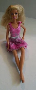 Barbie Doll Pink Silver Dress Jewelry 2009 Blonde Muse Model Vtg Mattel - Picture 1 of 4