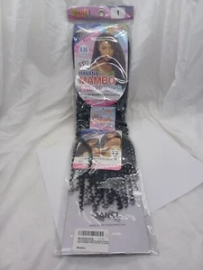 Janet Collection Synthetic Crochet Braiding Hair 2X MAMBO FAUX LOCS 18" (#1 Jet - Picture 1 of 7