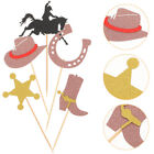  30PCS Party Cake Decor Choose Western Cupcake Topper Card Introduce