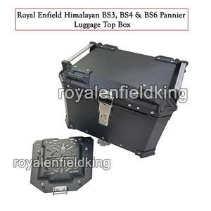 Para Real Enfield Himalaya BS3, BS4 & BS6" Aluminio Alforja Top Caja " - Imagen 1 de 8