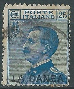 1907-12 LA CANEA USATO EFFIGIE 25 CENT - I35-4 - Picture 1 of 1