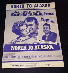 John Wayne NORTH TO ALASKA 1960 arkusz filmowy muzyka Mike'a Phillipsa
