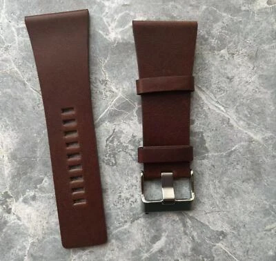24 26 28 30 32mm Genuine Leather Strap Watch Band Strap For Diesel DZ Watches - Image 1 of 4
