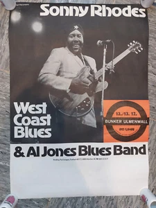 Konzertplakat Blues Sonny Rhodes Al Jones Bluesband Bielefeld Bunker Ulmenwall - Bild 1 von 4