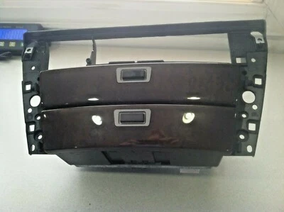 BMW 750i 750Li E65 E66 2004-2008 ~ tablero central compartimento de almacenamiento de madera Foto 1 de 4