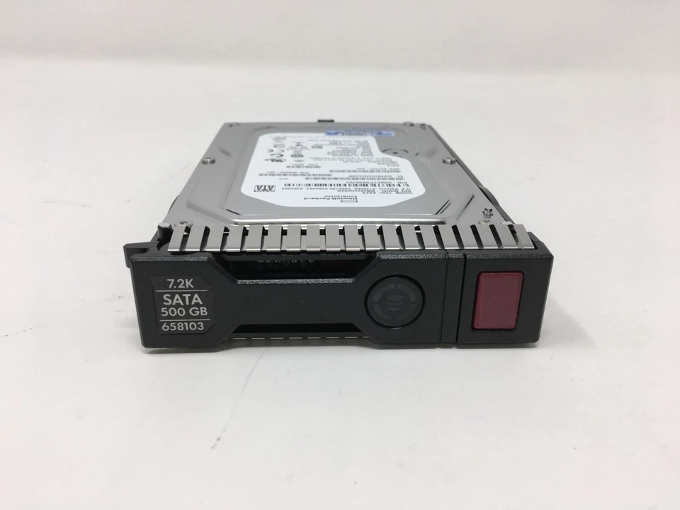 HP -MB0500GCEHE- 500GB 7.2K- 6G -MDL -LFF -SATA -SC -Hard Drive with Caddy - Image 1 of 4