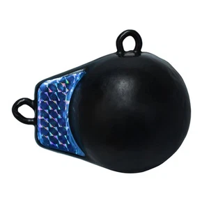 3006.8947 Coated Ball-with-Fin Downrigger Weight - 8 lbs. with Blue Flash - Picture 1 of 3