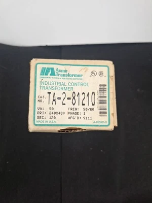 Acme Industrial Control Transformer TA-2-81210   240x480 Single Phase (1713) - Image 1 of 4