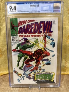 Daredevil #42 ORIGIN 1st JESTER, Battle TV? 1968 Disruptor Death-Stalker CGC 9.4 - Bild 1 von 4
