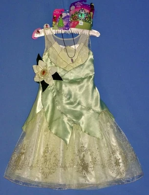 Disney Store Princess Tiana dress-girls 5-6-Costume Jewelry-Tiara-Figurine-LOT-6 - Image 1 of 4