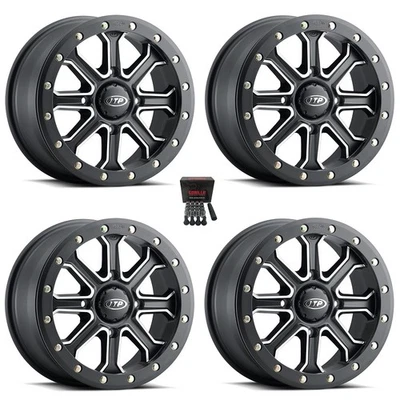 ITP Inertia Beadlock 14" UTV Wheels/Rims Bk +50mm Honda Pioneer 1000 / Talon (4) - Image 1 of 3