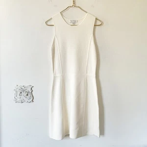NWT White + Warren Multi Ottoman Rib Knit Fit and Flare Sleeveless Dress S - Picture 1 of 7