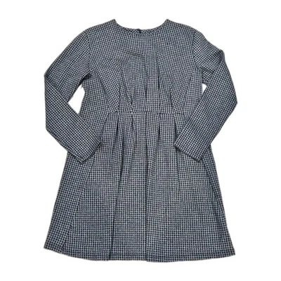 Zara Girl Winter Fall Black Gray Checkered Plaid Long Sleeve Dress 11 12 - Image 1 of 4
