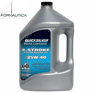OLIO MOTORE QUICKSILVER PER MOTORE FUORIBORDO E ENTROFUORIBORDO 25W-40 - 4 LT - Foto 1 di 1