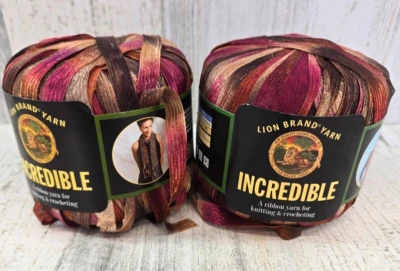 Lote de 2 hilos de cinta marca León hojas de otoño tinte a juego Foto 1 de 4