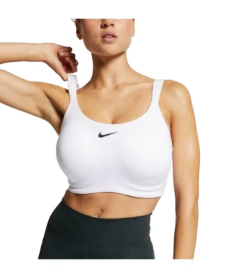 NEW NIKE [44D] Women's BOLD HIGH SUPPORT Sports/Yoga/Gym Bra-White BQ4127-100 - Image 1 of 2