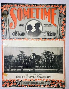 1925 Sometime Kahn Fiorito Piano Voice Ukelele Sheet Music Remick Vintage  - Picture 1 of 9