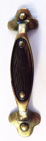 Brass Arts&Crafts Mission Art Deco vintage drawer pull cabinet handle 3"center Cover