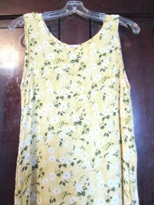 County Seat Women's Size 3/4 Sleeveless Full Length Yellow Floral Dress - Picture 1 of 3