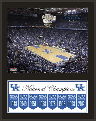 Kentucky Wildcats 7-Time Basketball National Champs 12" x 15" Legacy Plaque Cover