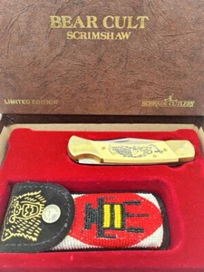 RARE LB7 SCHRADE CUTLERY USA LIMITED EDITION POCKET FOLDING KNIFE - BEAR CULT - Bild 1 von 7