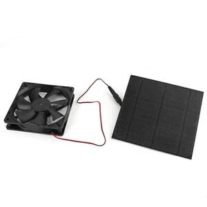 Solar Panel Powered Fan Mini Ventilator For Greenhouse Pet/Dog Chicken House . - Picture 1 of 11