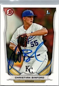 2014 Bowman #BP29 Christian Binford Chrome Prospect Autographs Signed/AUTO - Picture 1 of 2