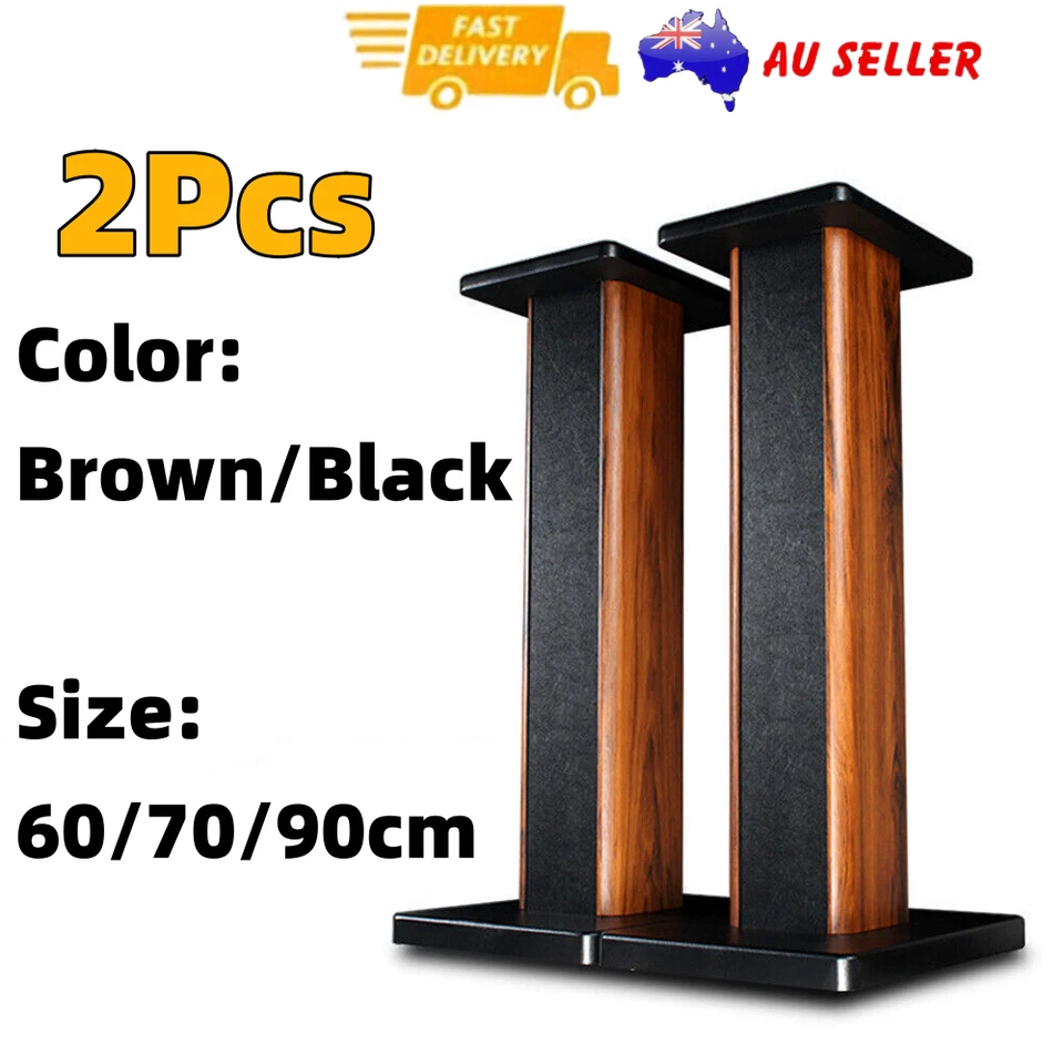 2pcs Home Theatre Bookshelf Hi Fi Speaker Stands Floor 60CM-90CM Height S008 - image 1 of 4