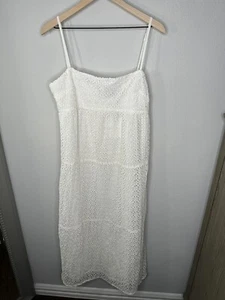 NWT Bardot Ivory Maxi Eyelet Dress Size Medium $129 - Picture 1 of 5