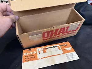EMPTY BOX ONLY Reloading Powder Scale Ohaus instructions FREE SHIPPING - Picture 1 of 9