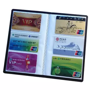 40/120/180/240/300 Business/Credit Card Holder | Leather Case Organiser Booklet - Picture 1 of 16