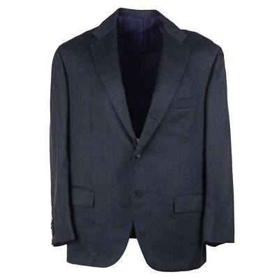 Kiton Slim-Fit Dark Green Soft Flannel Cashmere Sport Coat US 48S Short NWT - Image 1 of 4