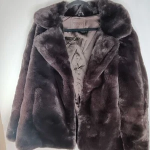Blank NYC Faux Fur Jacket Size Medium in Brown Color - Picture 1 of 8