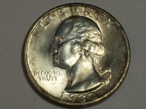 1932 Washington Quarter Choice BU+ SN7024 - Picture 1 of 2
