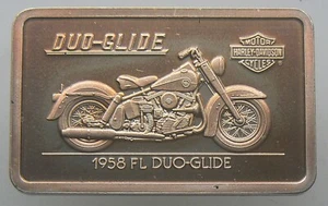 1,4 oz Harley Davidson 90th Anniversary .999 Silberbarren - 1958 FL DUO-GLIDE - Bild 1 von 2