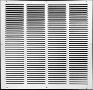 24 x 24 White Steel Return Air Grille HVAC Vent Cover Grill for Wall, Sidewall - Picture 1 of 5
