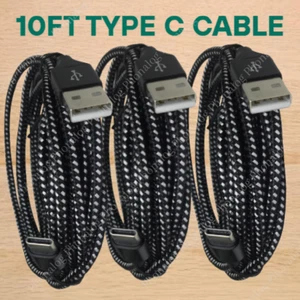 Bulk Lot 10ft USB Type C Fast Charger Cable Charging Cord For Samsung S8 S9 S10 - Picture 1 of 10
