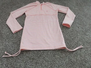 GIRLS YOUTH XS COOLIBAR PINK STRIPED SWIM SHIRT RASH GUARD SUN PROTECTION SHIRT - Picture 1 of 10